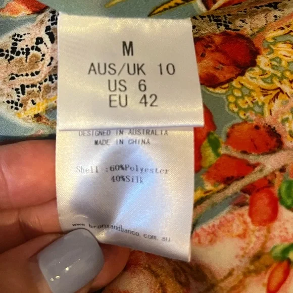 BRONX AND BANCO Luisa Floral Balloon Sleeve Hi-Lo Dress Size M US 6 SOLD OUT - Picture 15 of 16